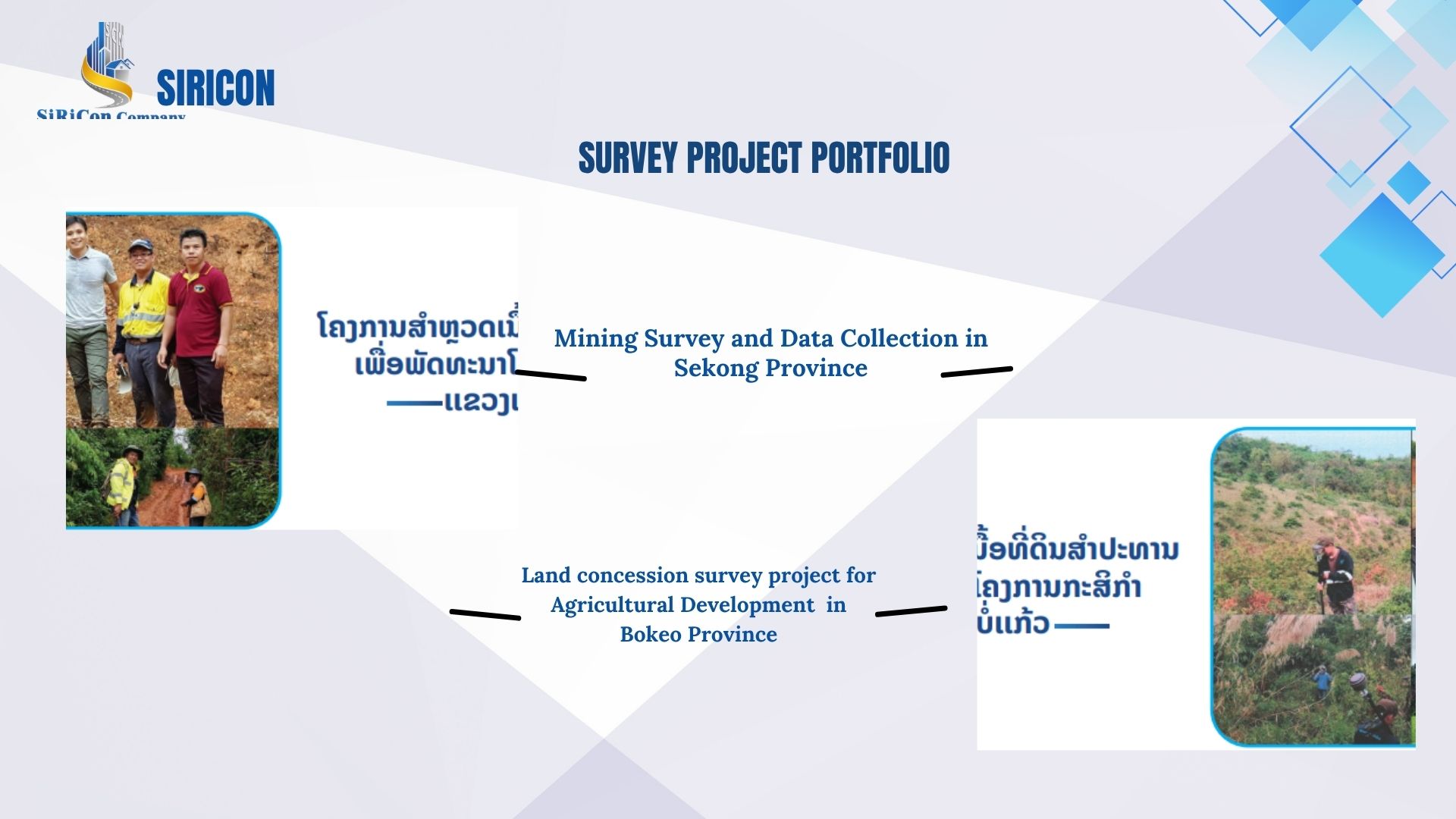 Mining survey in Sekong Province